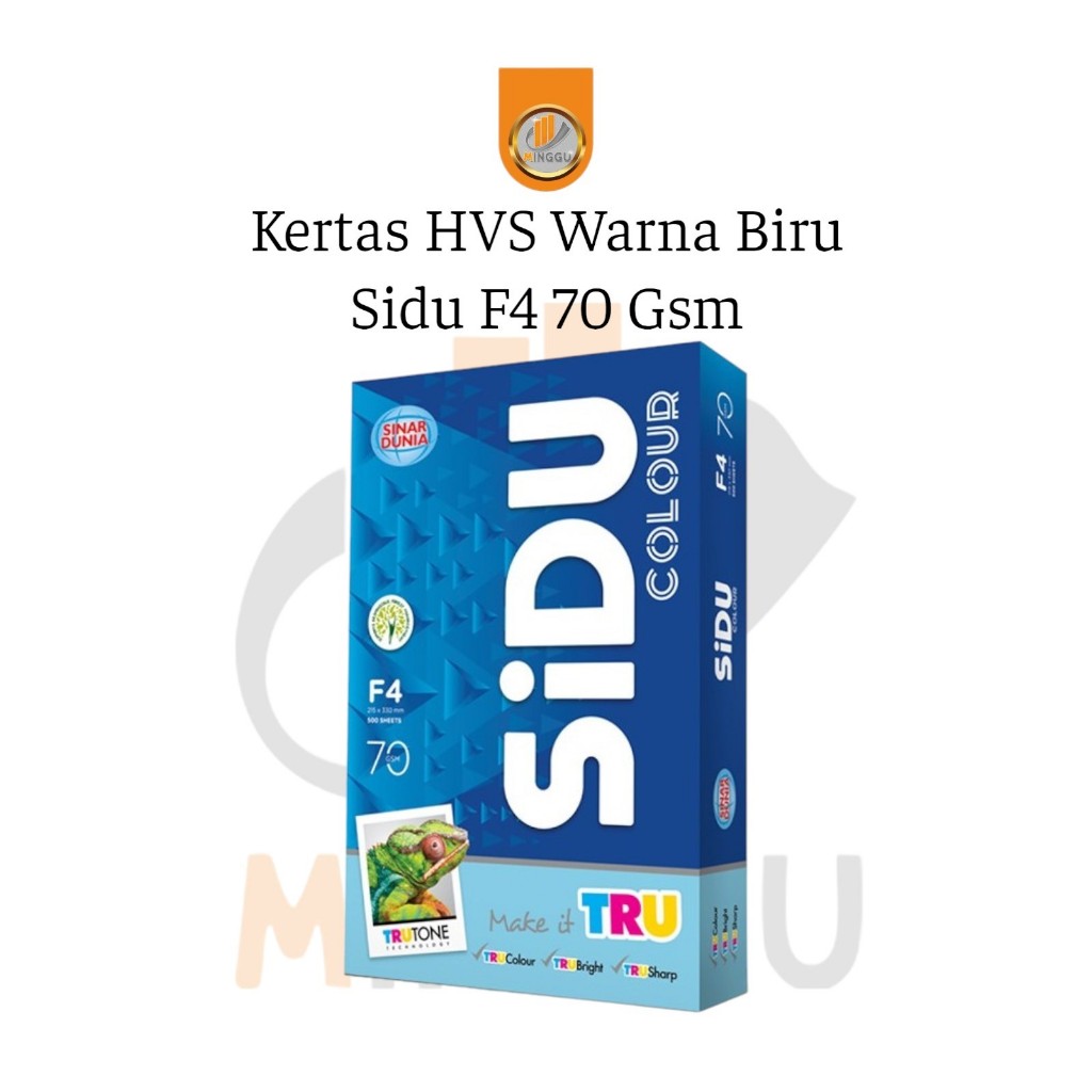 

Kertas HVS Warna Biru Sidu F4 70 Gsm