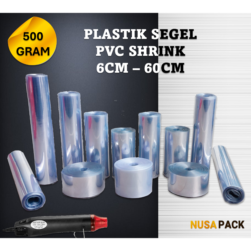 

plastik segel pvc shrink bening tidak mudah sobek 500 gram