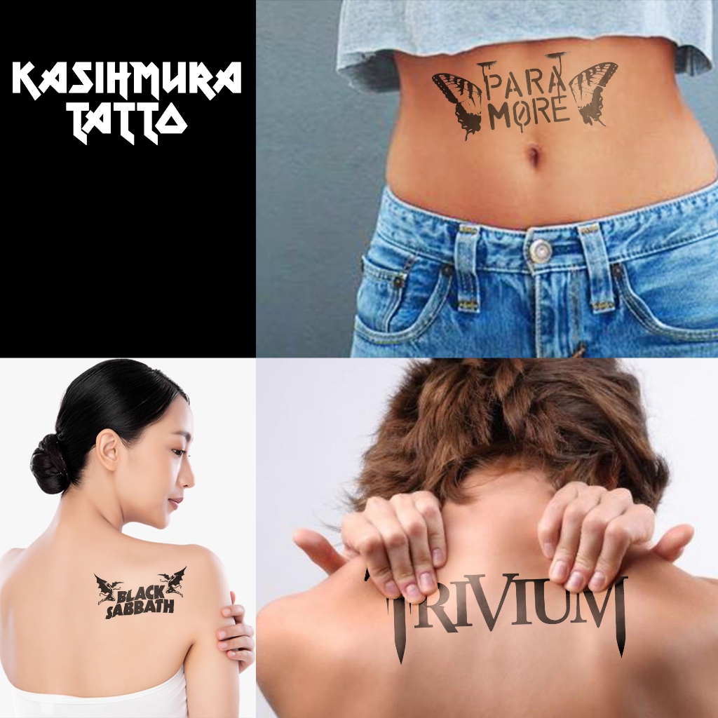 Tatto Temporer | Temporary Tattoo Band Music / Musik anti Air | Bisa Request Tatto Band Lain