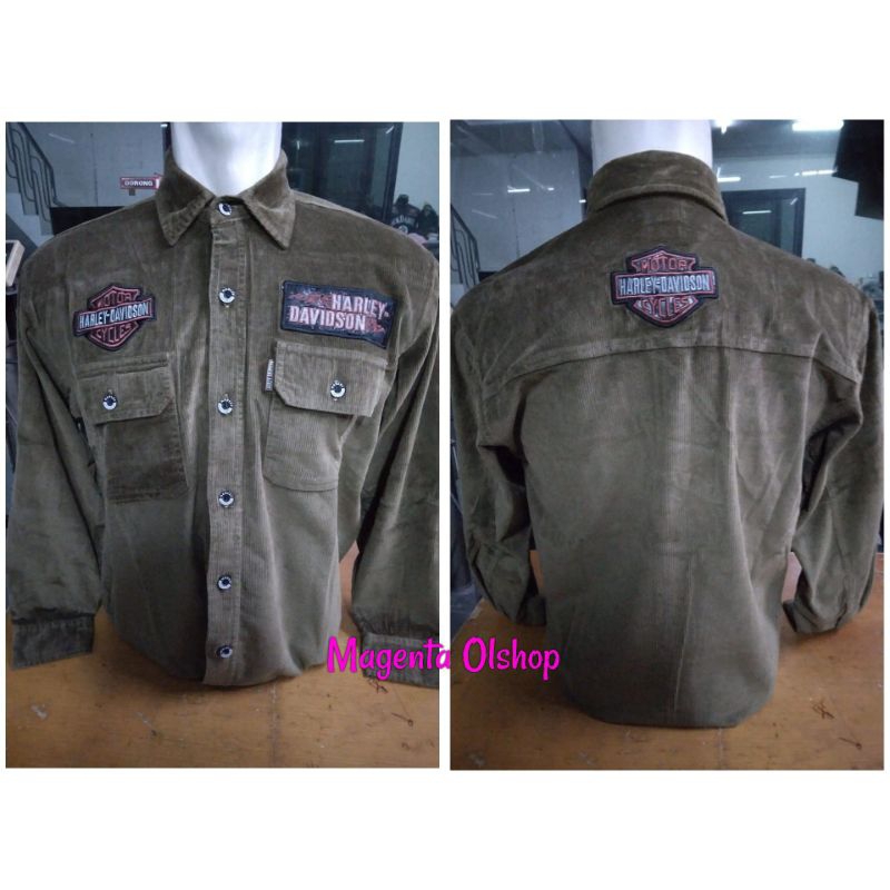 KEMEJA PRIA HARLEY DAVIDSON BARSHIELD BROWN