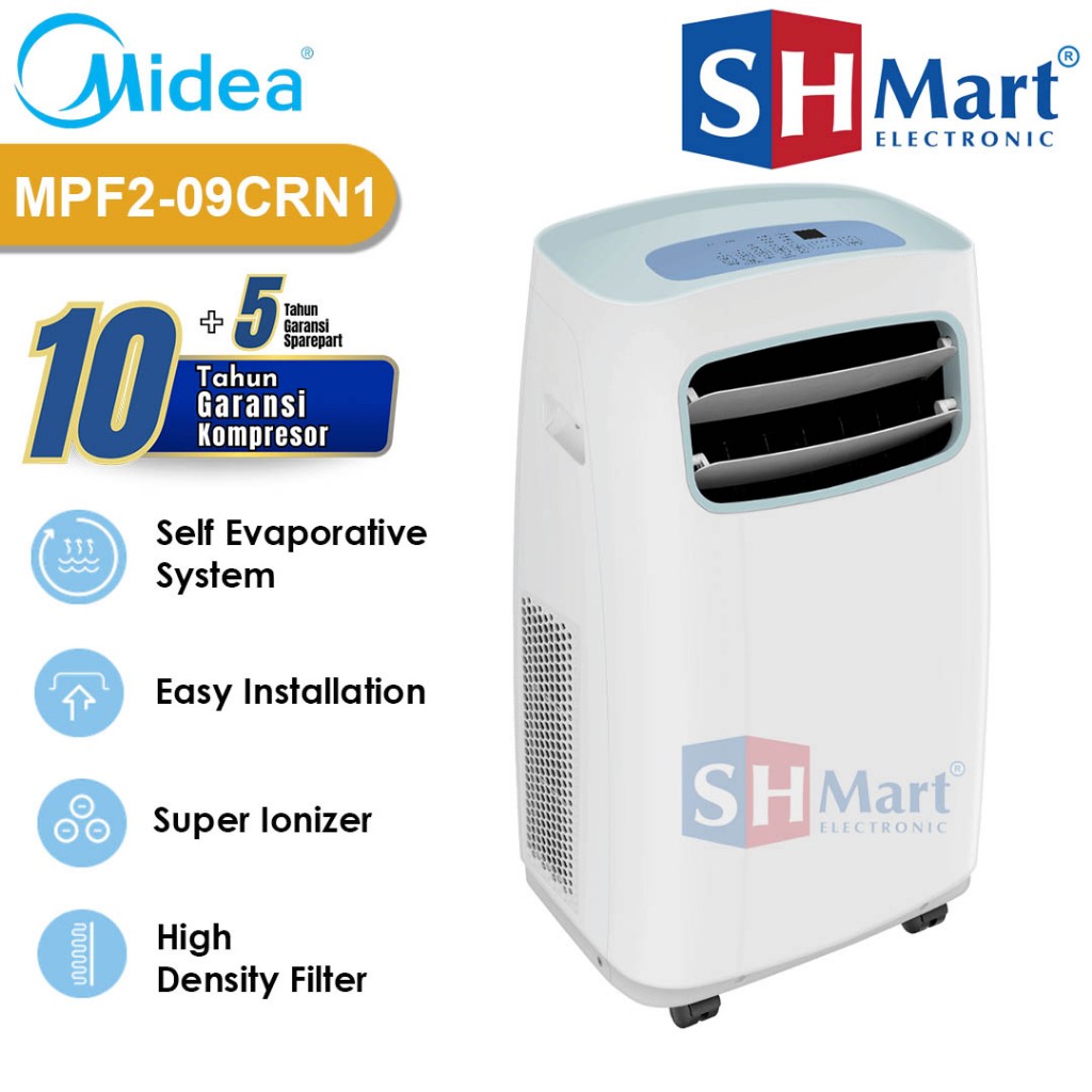 AC PORTABLE 1 PK MPF2-09CRN1 / 1,5 PK MPF2-12CRN1 MIDEA AC DORONG GARANSI RESMI (MEDAN)