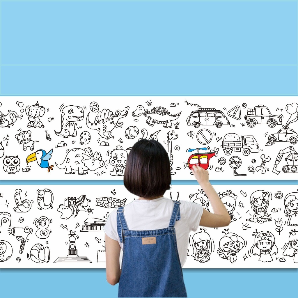 

Kertas Mewarnai Stiker Roll Bisa Ditempel Anak Jumbo Drawing Book Children Mainak Edukasi Anak