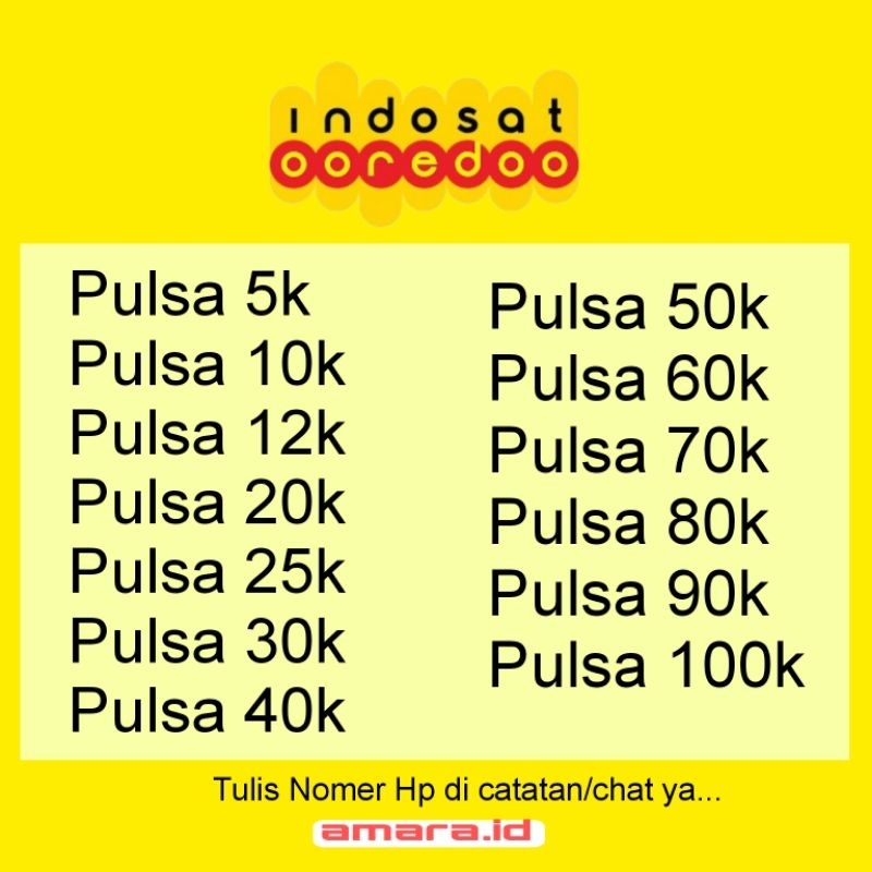Pulsa Indosat Murah 5k-30k