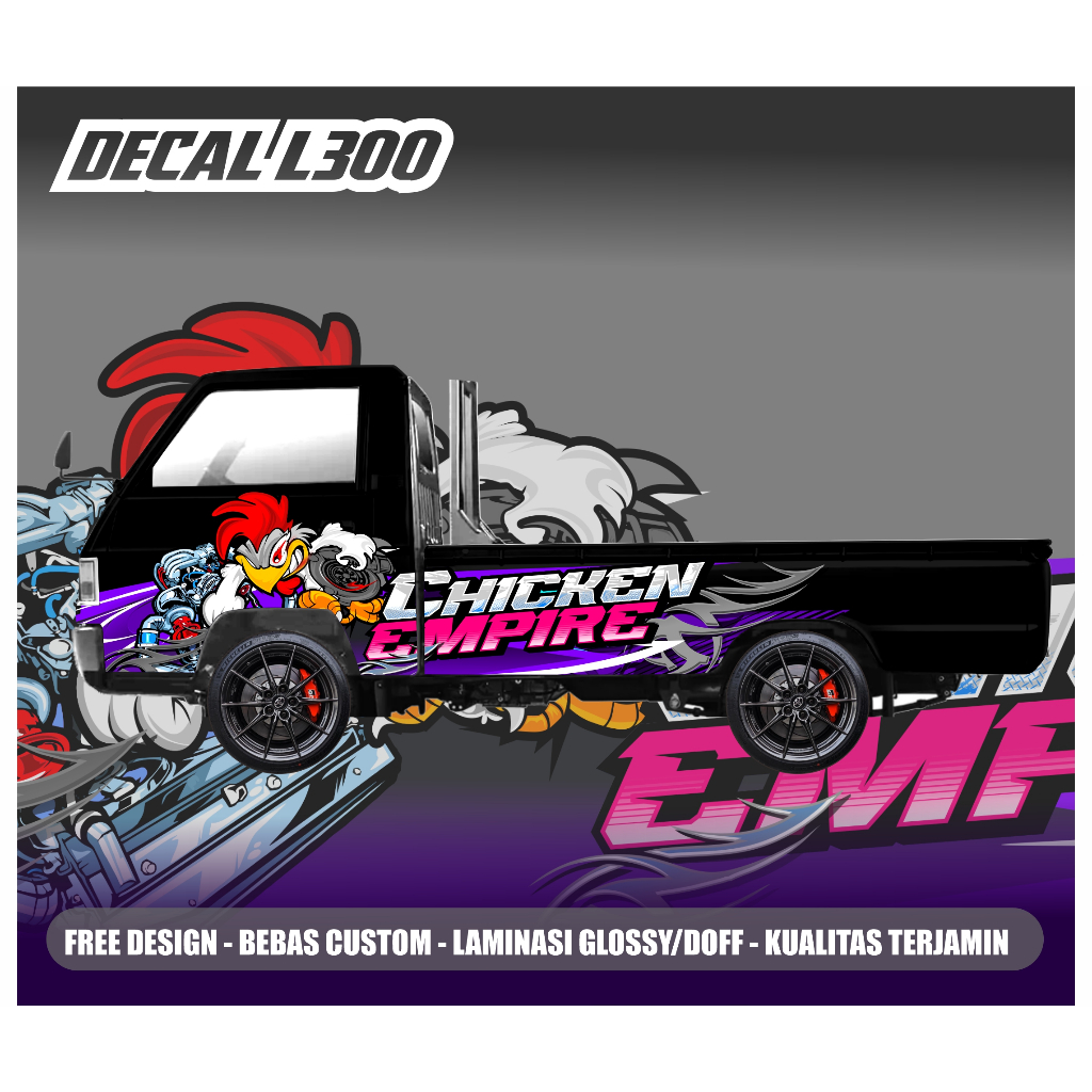 DECAL PRINTING L300/STICKER L300 MURAH/STICKER ELSAPEK/DECAL MOBIL/DECAL PICKUP