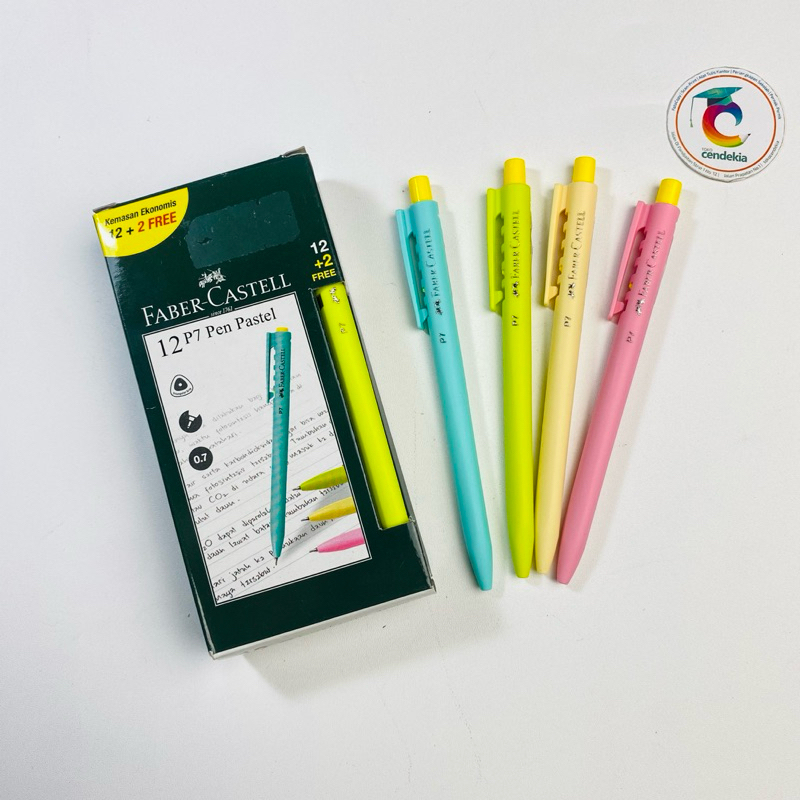 

Pulpen FABER CASTELL P7 0.7mm Pastel Series - 12 pcs