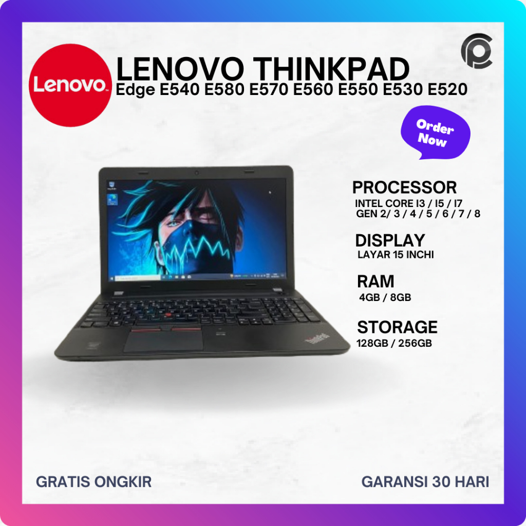 Lenovo ThinkPad EDGE E540 E580 E570 E560 E550 E530 E520 E51 E490 Laptop Murah Second Harga Grosir La