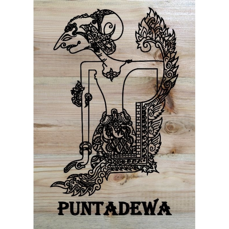 Lukisan Kayu Jati Belanda / Lukisan wayang Pandawa Series