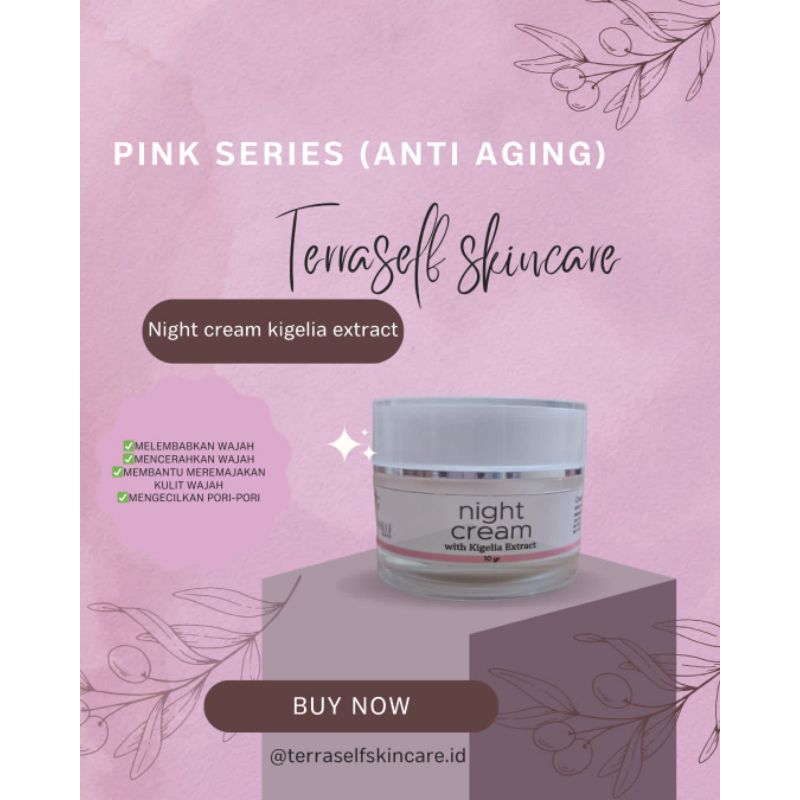 Terraself Skincare Night Cream With Kigelia Extract Cream Malam