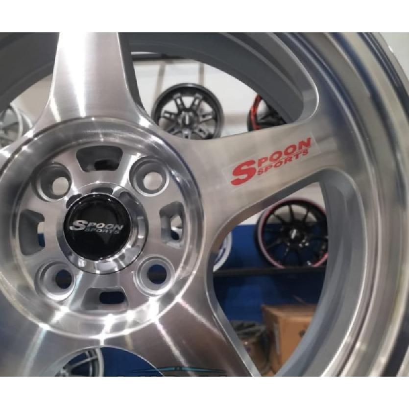 Sticker Velg mobil Spoon Sport Stiker Variasi Mobil