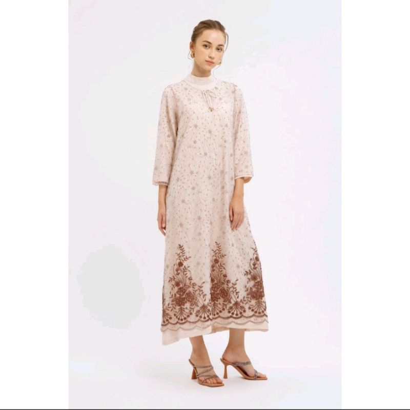 [PRELOVED] OUTER BROKAT Minimal Gamis Visca Dusty Pink