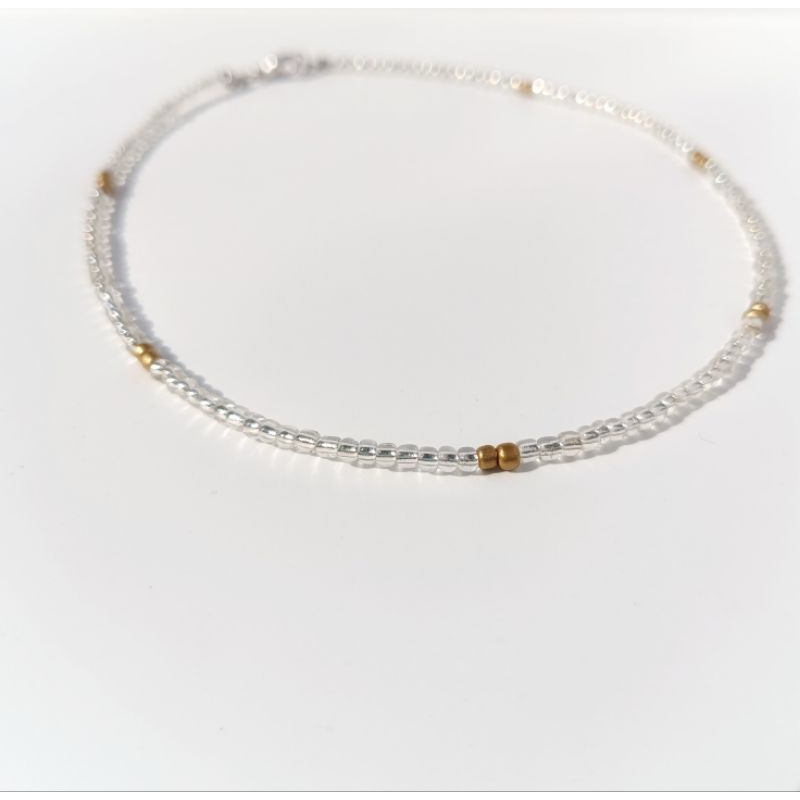 Kalung Beads Kecil Bening Aesthetic Pria Wanita