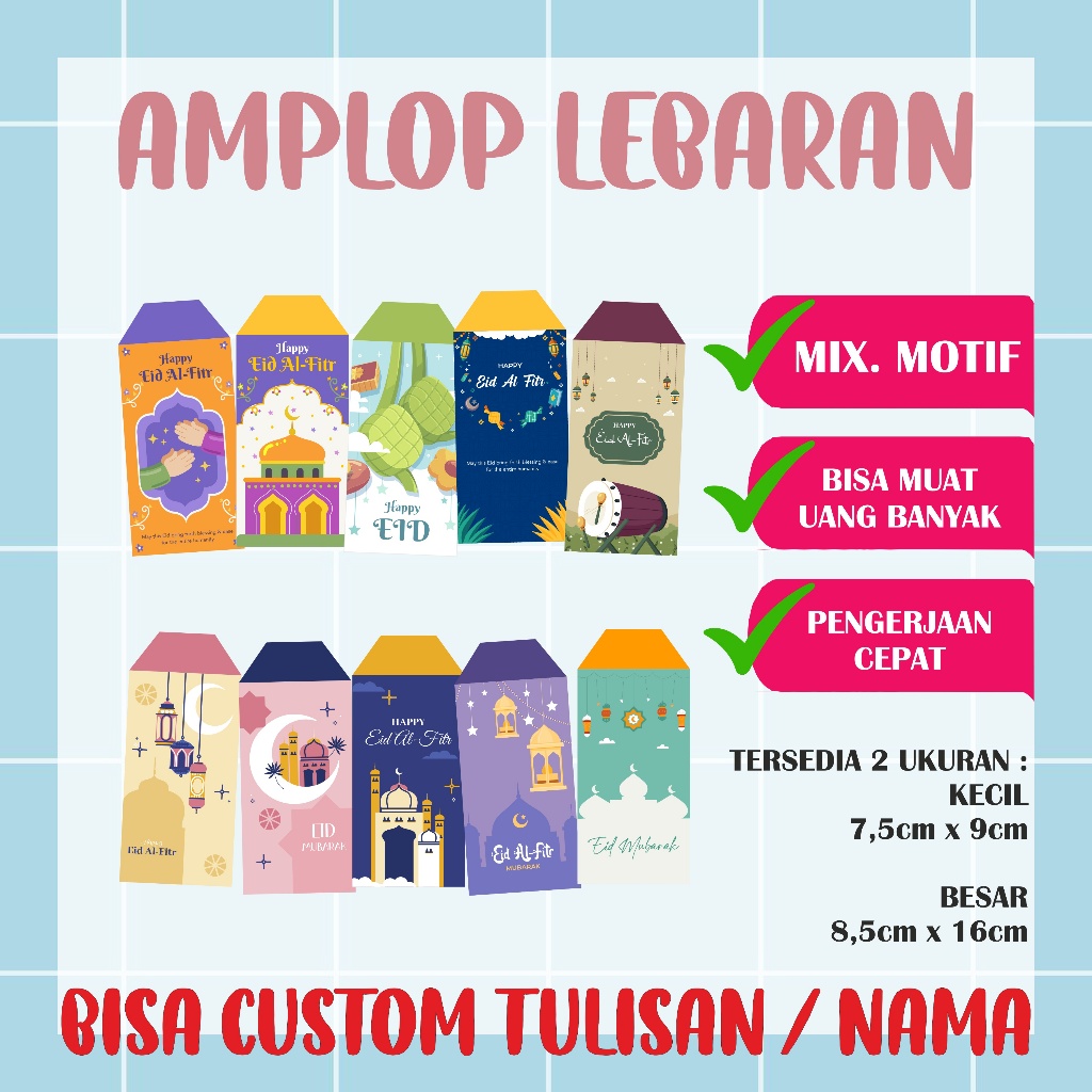 

Amplop Lebaran Amplop Idul Fitri THR Bisa Custom Murah (Part 6)