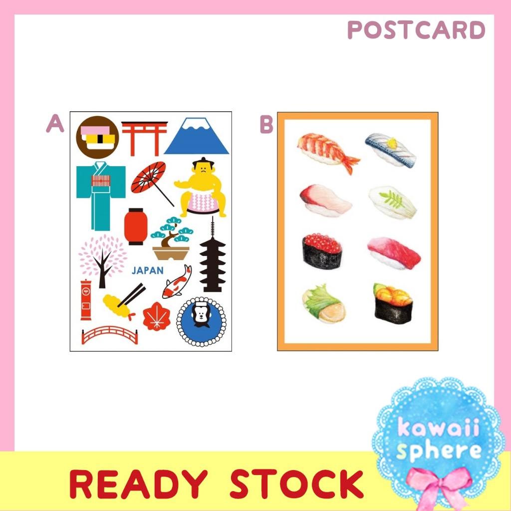 

Posta Collect Postcard Tokyo Limited Edition | Japan /Sushi |Kartu Pos