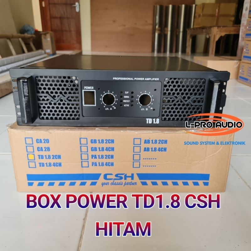 Box power amplifier TD1.8 3U lengkap knop handle besi