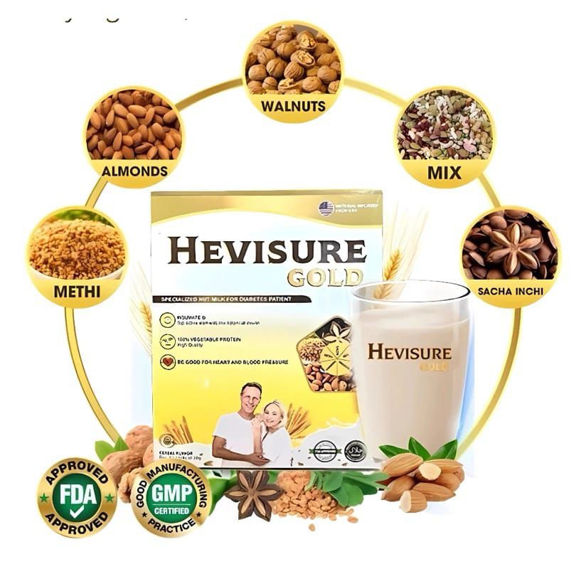 

HEVISURE GOLD MILK SUSU OBAT DIABETES 12 SACHET