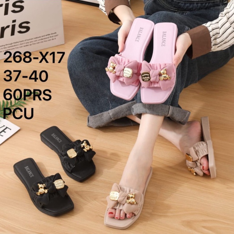 Langsung Beliii Sandal Selop Pita Plat Balance 268