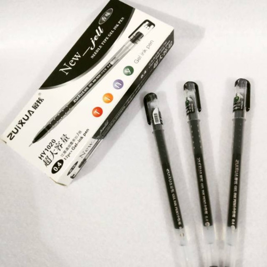 

PULPEN GEL ZUIXUA NEW GEL 0.4mm - ISI 12 PCS (1 BOX) MURAH - Hitam