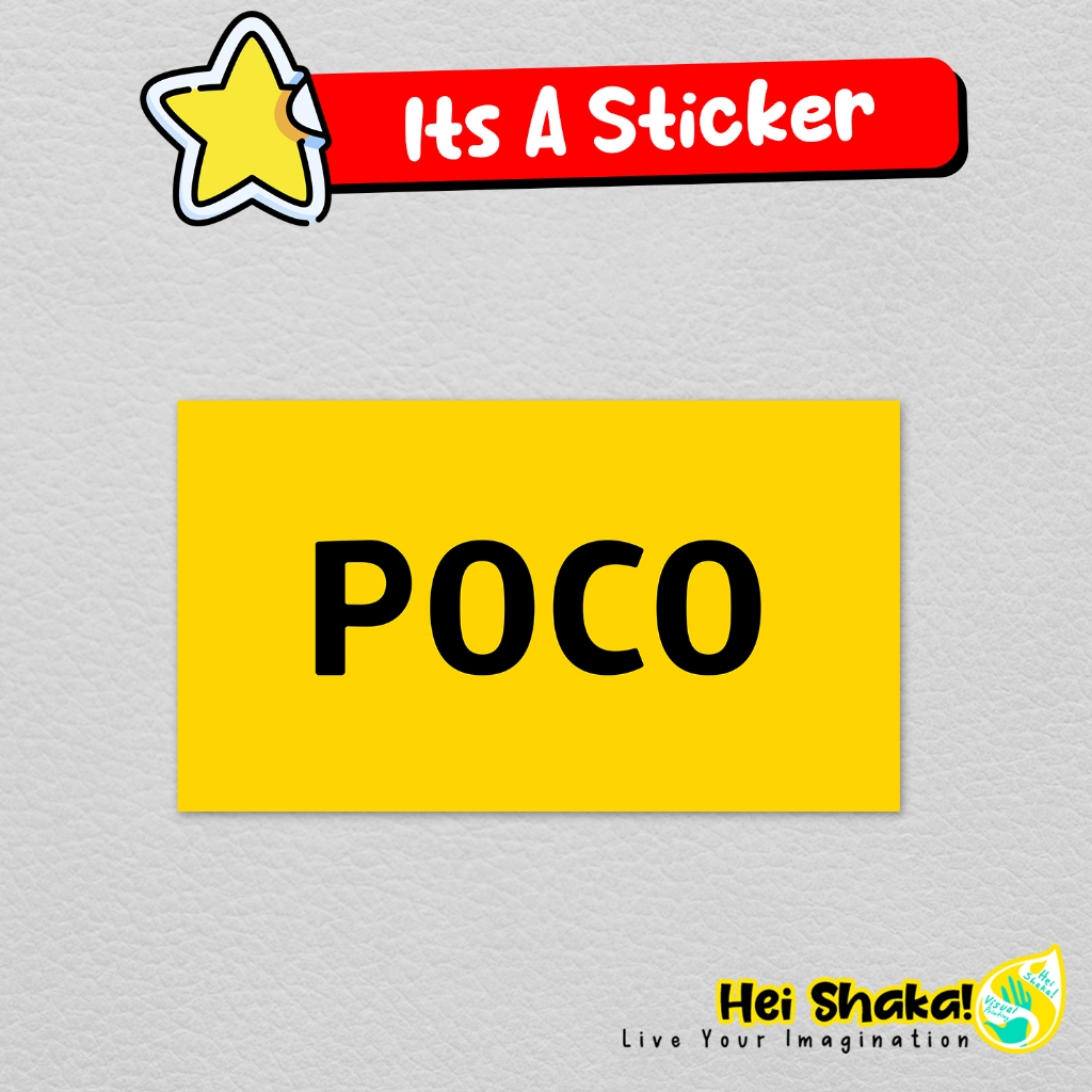 

Stiker POCO Logo Sticker Poconya Beraksi Vinyl Anti Air