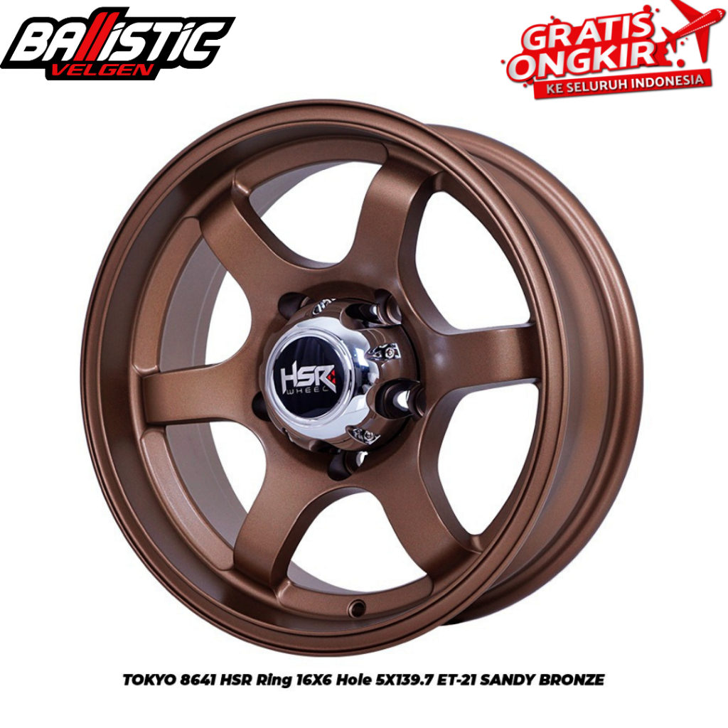 Velg te37 ring 16 mobil jimny feroza taft HSR Tokyo R16 lebar 6 warna bronze