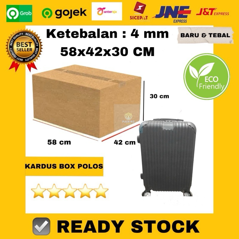 

Kardus Polos / Karton Box Packing 58x42x30 Cm Single Wall, Jumbo