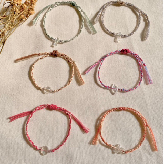 Sea Bracelet•Gelang Tali Kepang Pastel•Gelang Aesthetic•Gelang Friendship