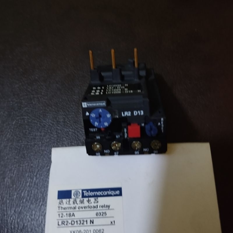 thermal overload relay schneider 12-18A LR2-D1321 N XK06-201 0062