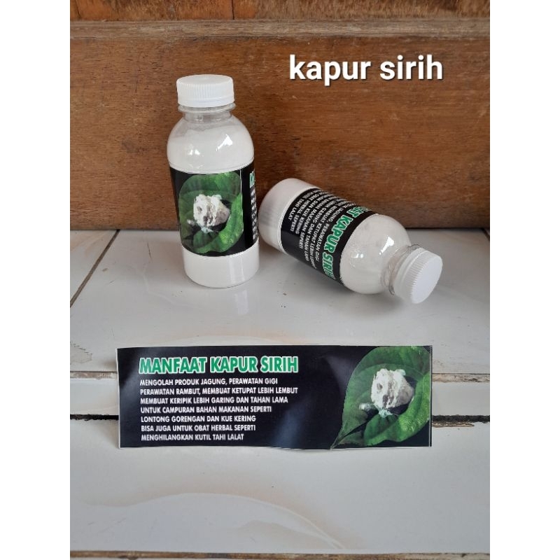 

Kapur sirih powder kemasan botol plastik