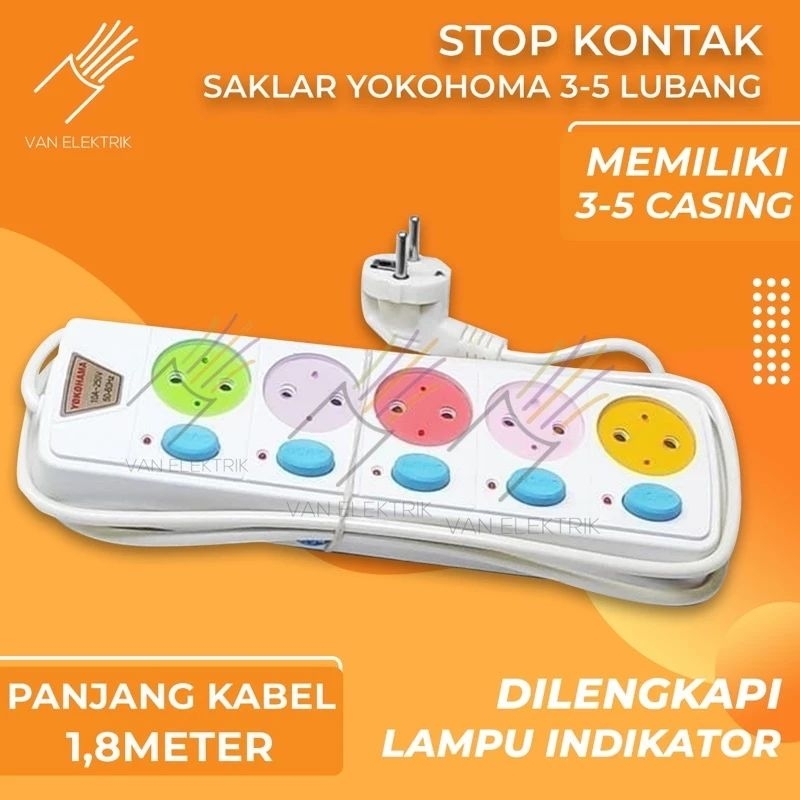 colokan listrik 5 lubang(¹,⁸)