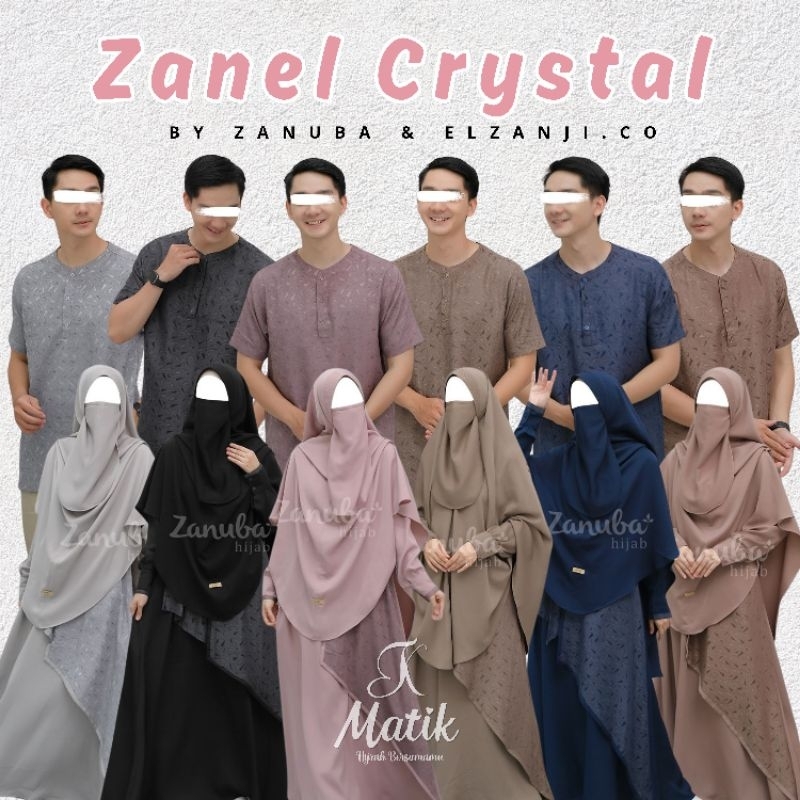Koko gamis Zanel Crystal Set by Elzanji.co & Zanuba Hijab JILBAB SYARIE | Gamis set couple sarimbit 