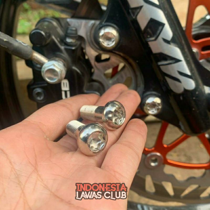 (2pcs) baut kaliper baut dudukan kaliper yamaha fizr f1zr mio Jupiter vega rxking dll