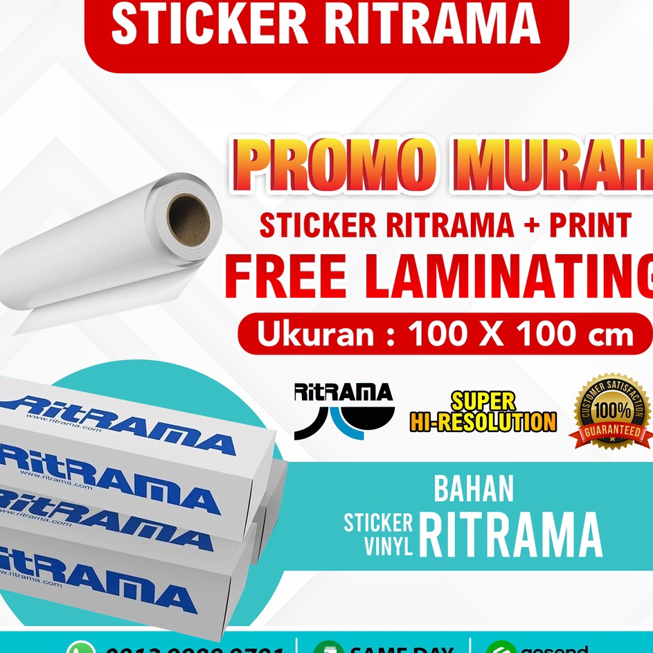 

TERBARU Print Sticker Ritrama FREE Laminating