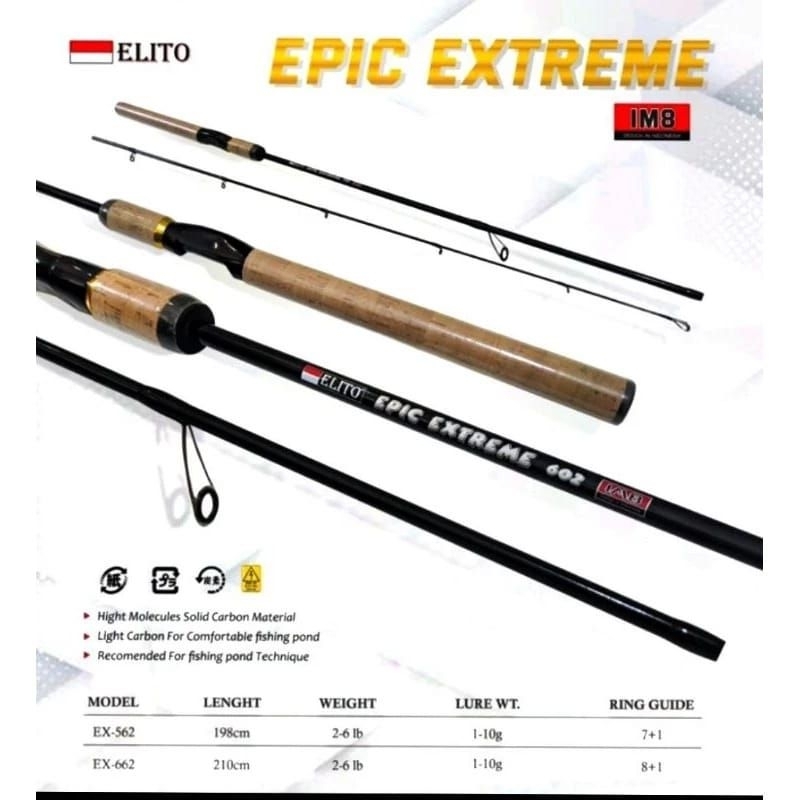 joran pancing carbon Elito  Epic  Extreme