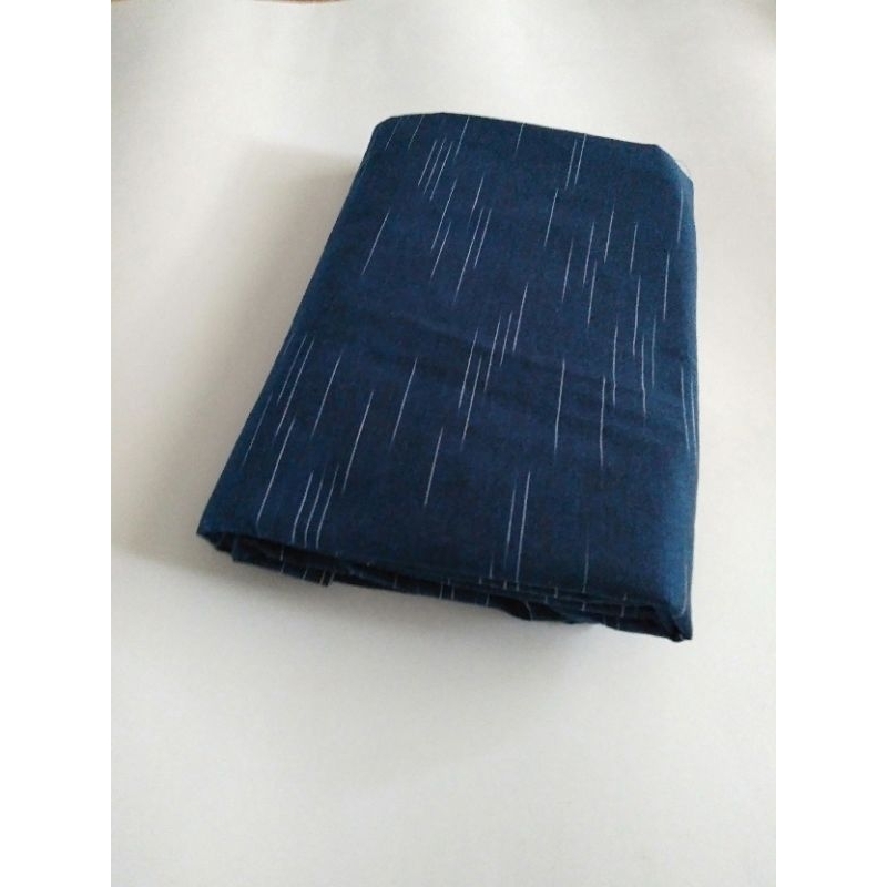 Kain lurik batik tenun lurik gerimis biru navy panjang 2 meter