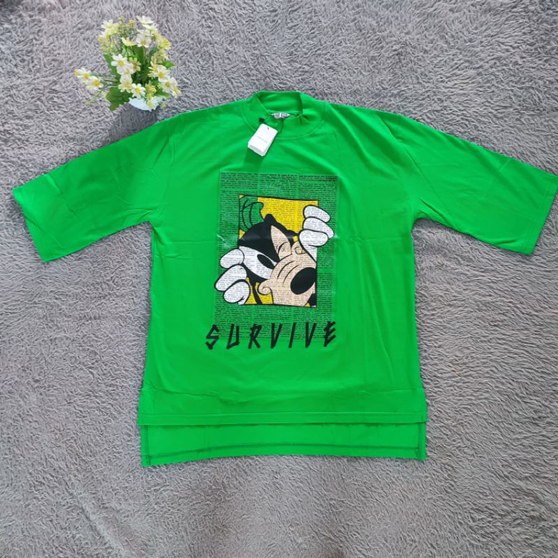 kaos oversize survive wanita