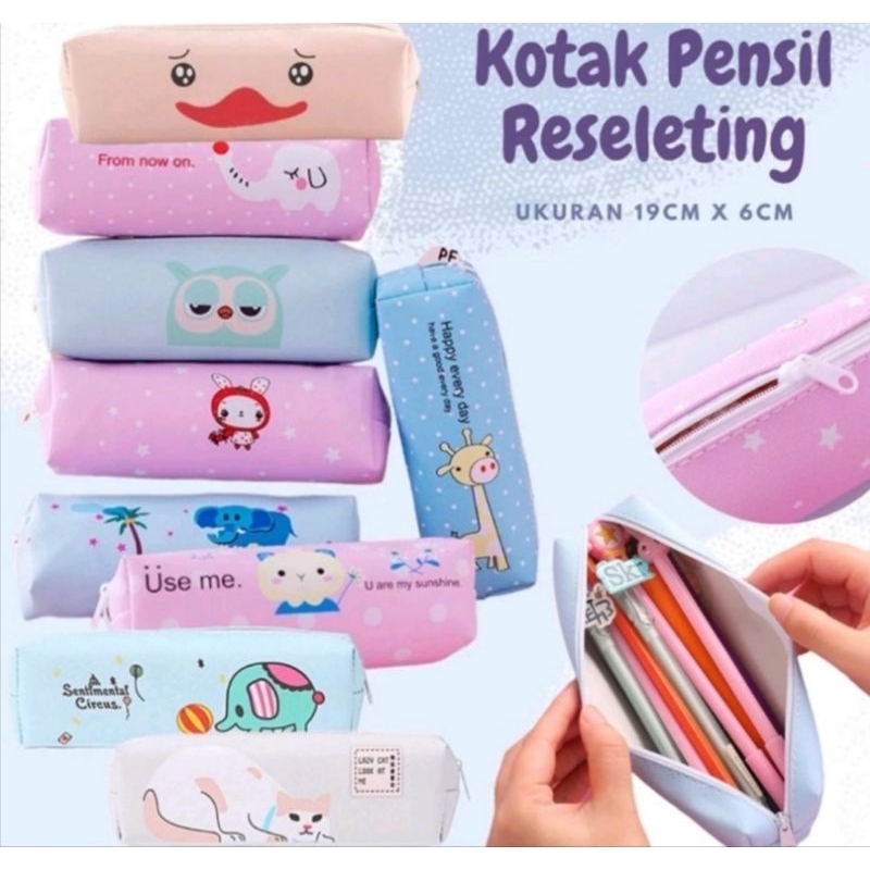 

tempat pensil karakter lucu / kotak pensil motif / sarung pensil