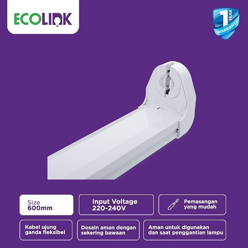 Ecolink T8 Bare Batten Led / Lampu LED Batten Ecolink