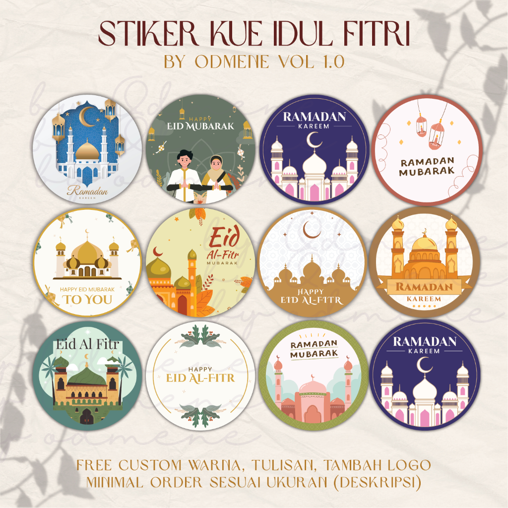 

Stiker / Label Tag Kue Lebaran Idul Fitri & Ramadhan by Odmene