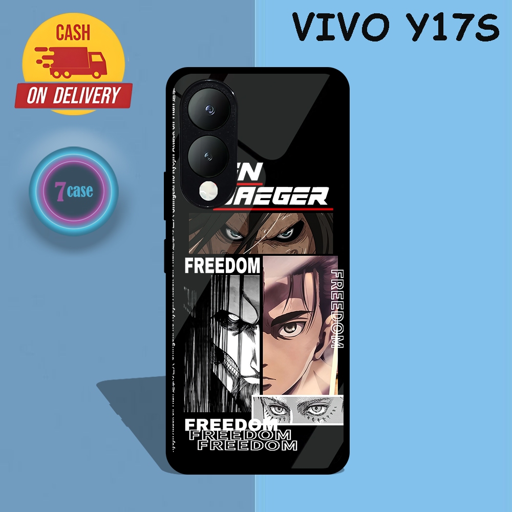 |ST05| CASE GLOSSY VIVO Y17S  KILAU EFEK KACA KESING HP SMARTPHONE REALPICT HD MOTIF EREN JAEGER