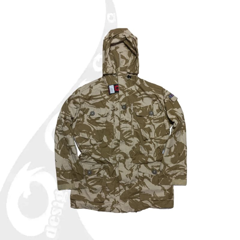 vintage 90s jaket parka smock desert british army medium large