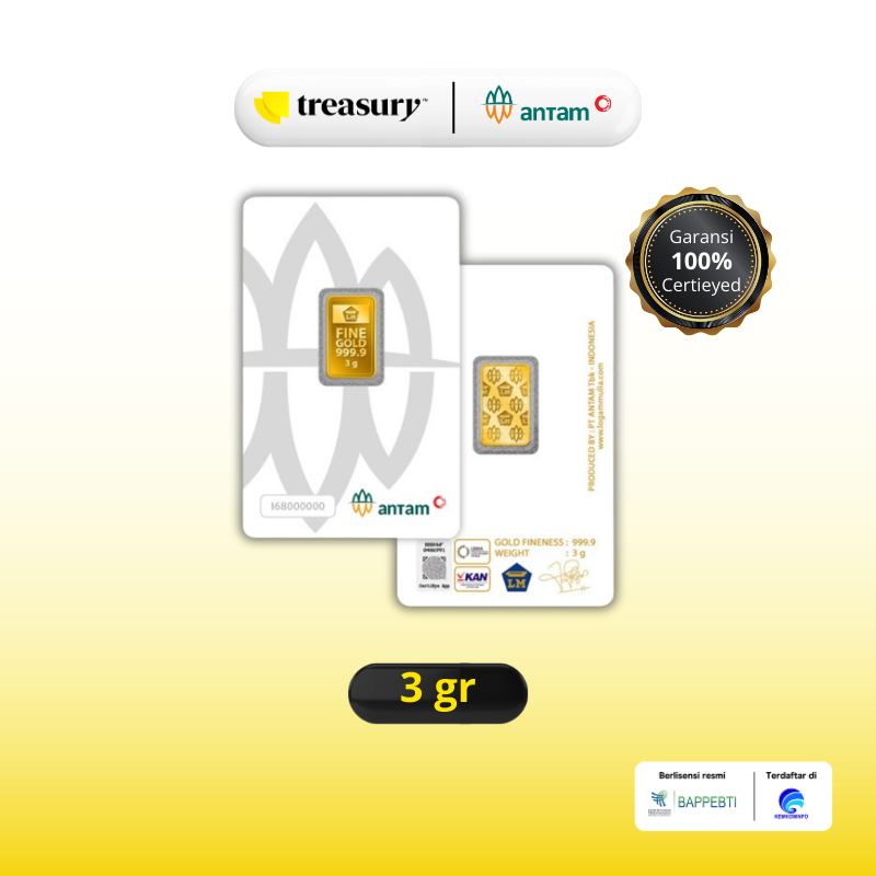 Emas Antam Logam Mulia 3 Gram Certieye
