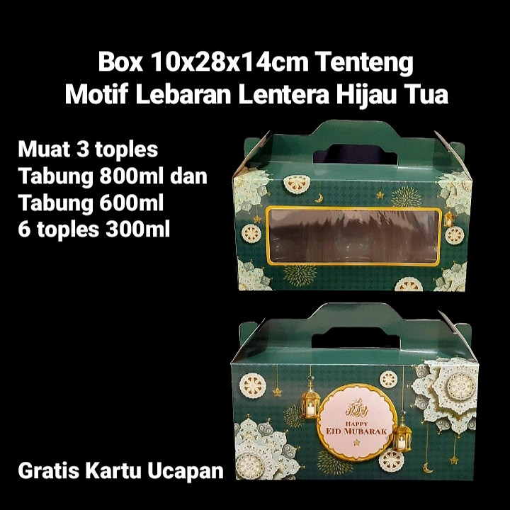 

Box Hampers Lebaran Idul Fitri Giftbox Tenteng With Handle Motif Lebaran Lentera Free Kartu Ucapan Dus Parcel 10x28x14cm