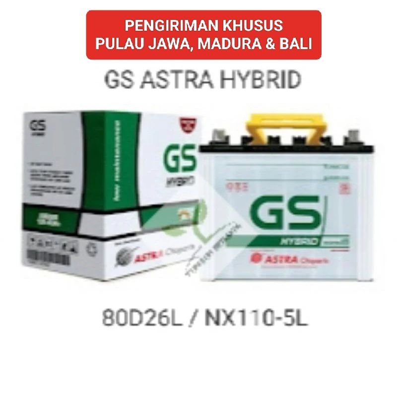 AKI MOBIL GS HYBRID 80D26L ORI ASTRA INNOVA PAJERO DIESEL