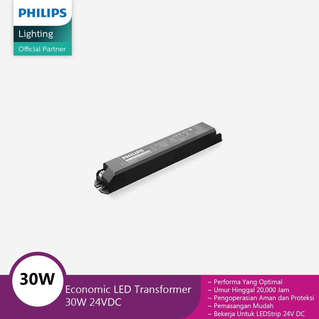 Philips Driver Economic LED Transformer 30W 24VDC - Driver LEDStrip