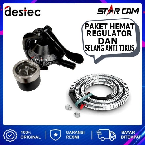 Paket Selang Dan Regulator Gas STARCAM SC-T12RM / Regulator StarCam Meter / Regulator Kompor Gas