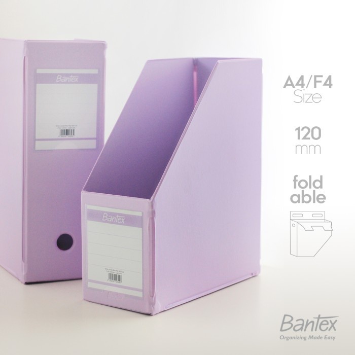 

BOX FILE MAGAZINE FILE FOLIO 10 CM 4011 24 BANTEX LIGHT LILAC