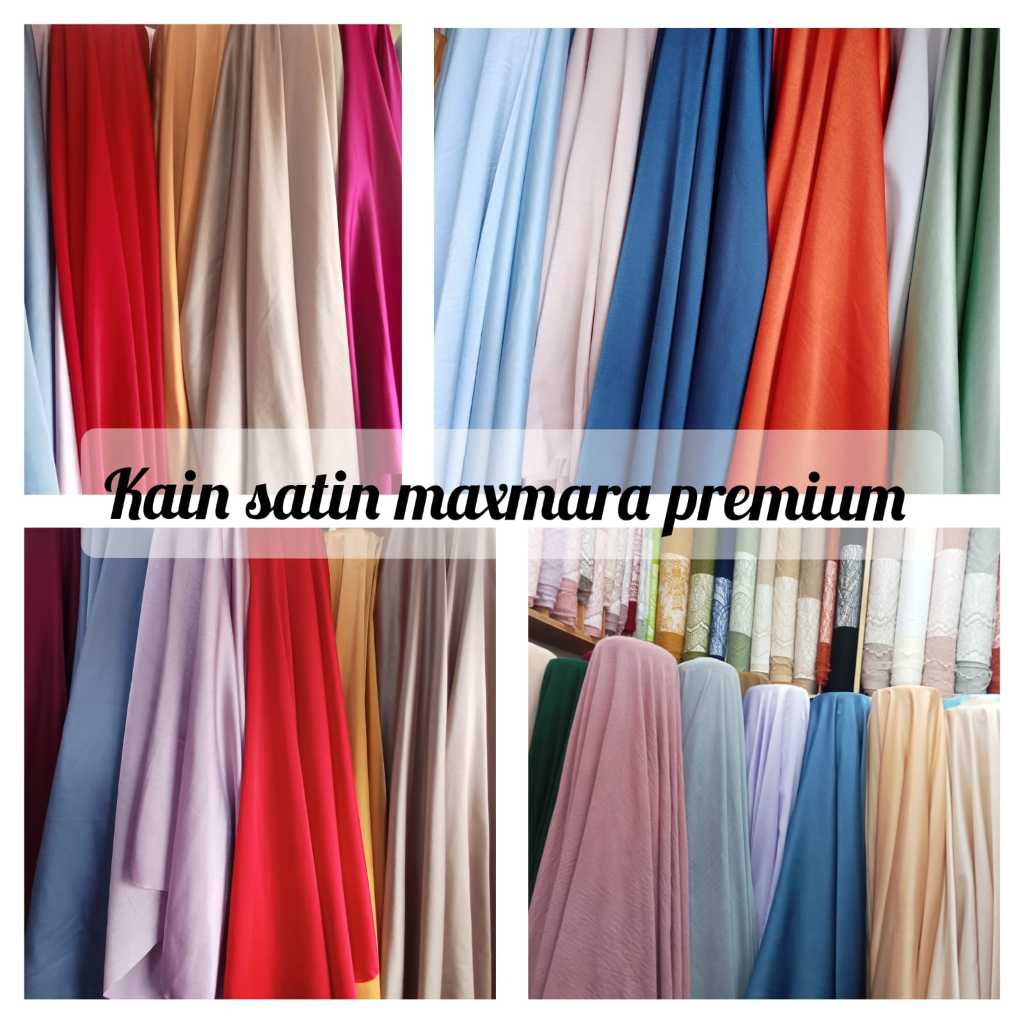 kain satin maxmara premium/kain bridesmaid polos/ kain satin maxmara pure silk