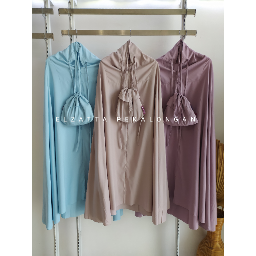 ELZATTA HIJAB MUKENA POLOS KATUN LASER CUT