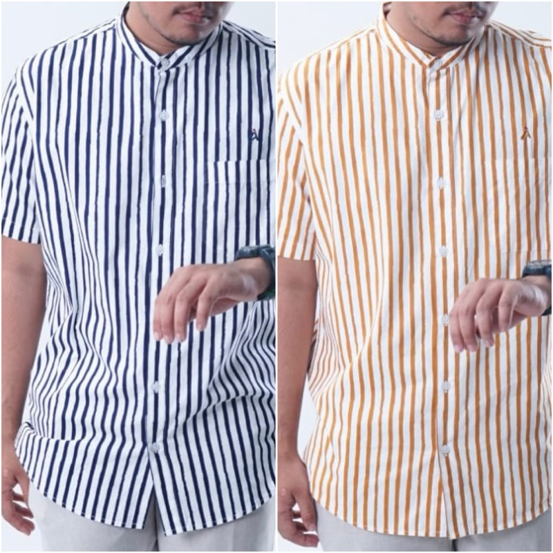 Baju Koko Kemeja Koko Abiyu Exclusive Cotton 017 ~ Kemko Abiyu Salur Liris Lengan Pendek