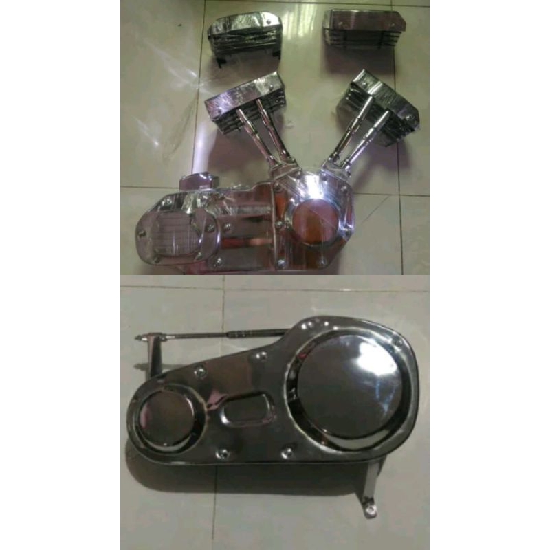Paket Cover Mesin Kanan Kiri full Variasi Ruby V250