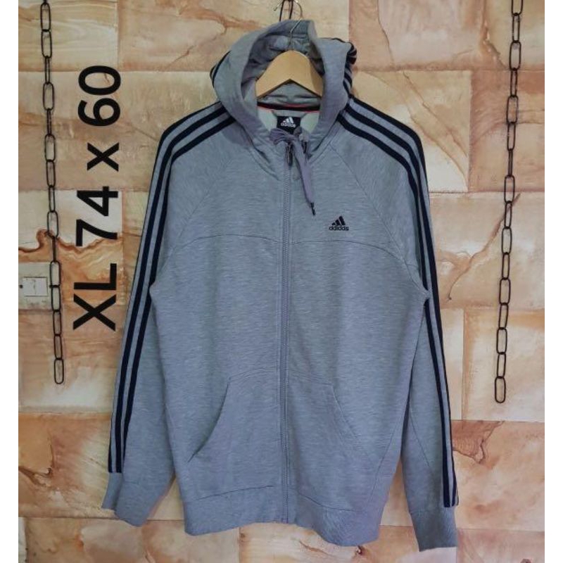 Hoodie Zipper Adidas Second Original